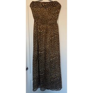 NWOT Leopard printed Maxi Dress